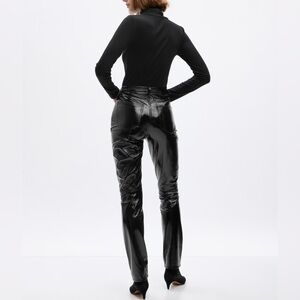 GAP High Rise Vegan Patent Leather Vintage Slim Pants